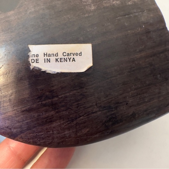 Handcrafted Dark Wood Sculpture - Picture 4 of 4